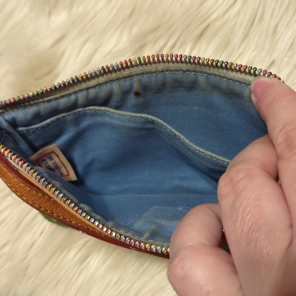 Dooney & Burke multicolor retro vintage wristlet wallet - Picture 7 of 8